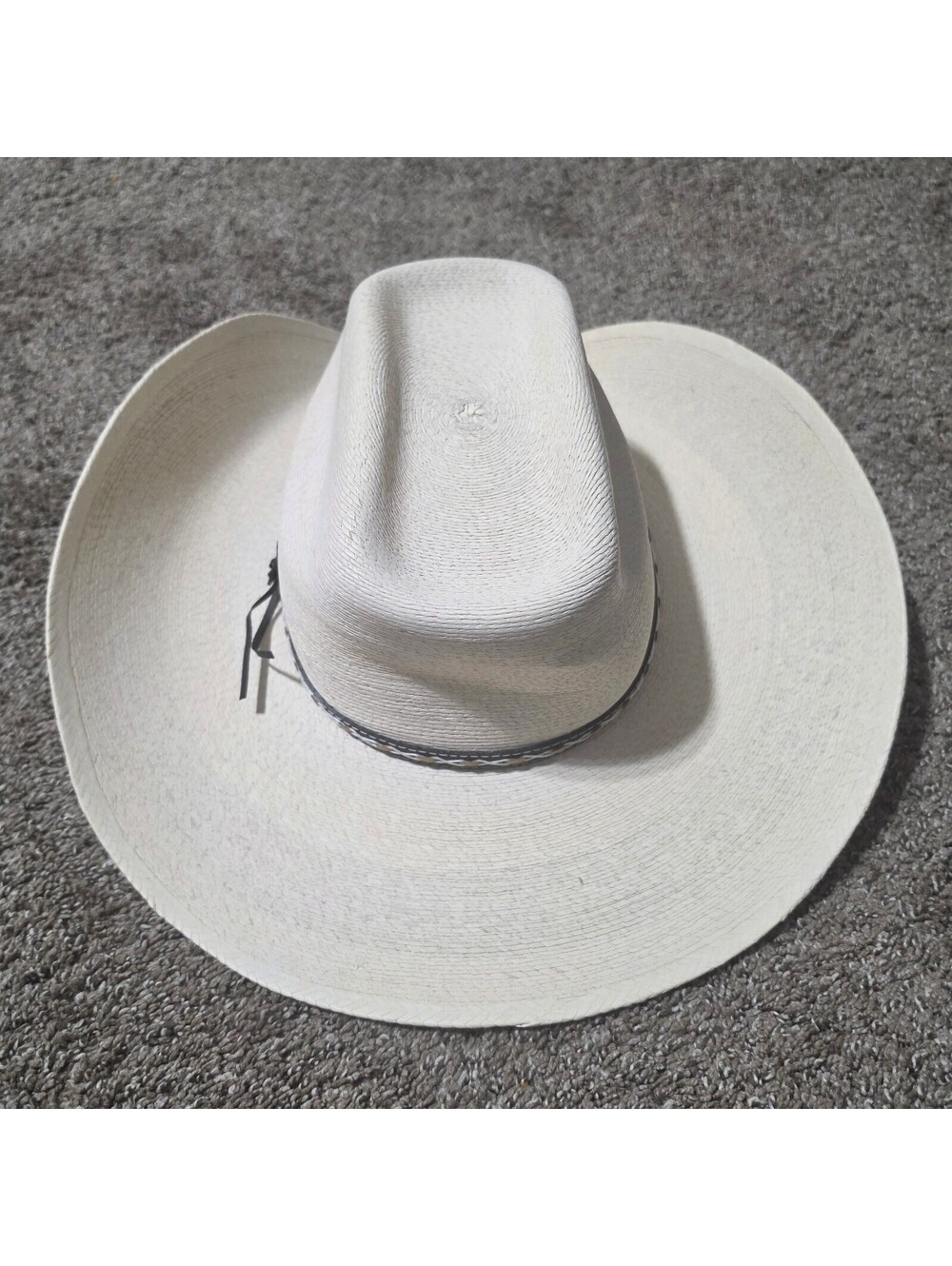 Stetson Western Cowboy Hat Size 7 1/2 Vented Crown Braided Hatband New